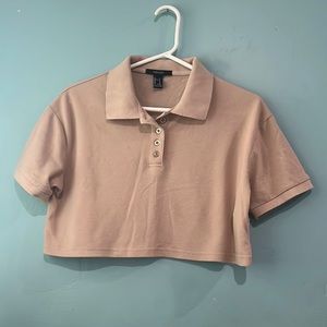 Beige Forever 21 crop top